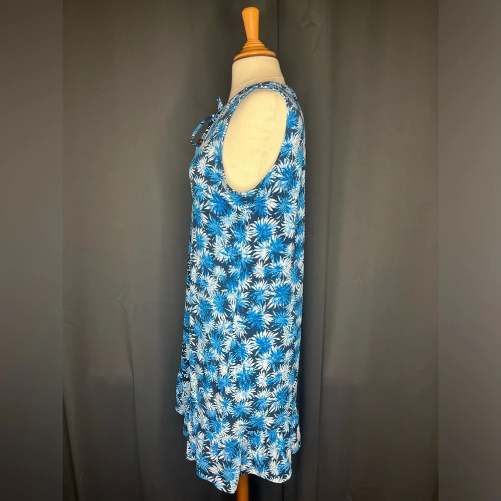 MICHAEL Michael Kors Women's Grecian Blue Ruffle‎ Bottom Tank Dress Size M.